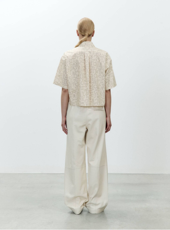 Рубашка с графичным принтом молочного цвета Alysi