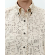 Рубашка с графичным принтом молочного цвета Alysi
