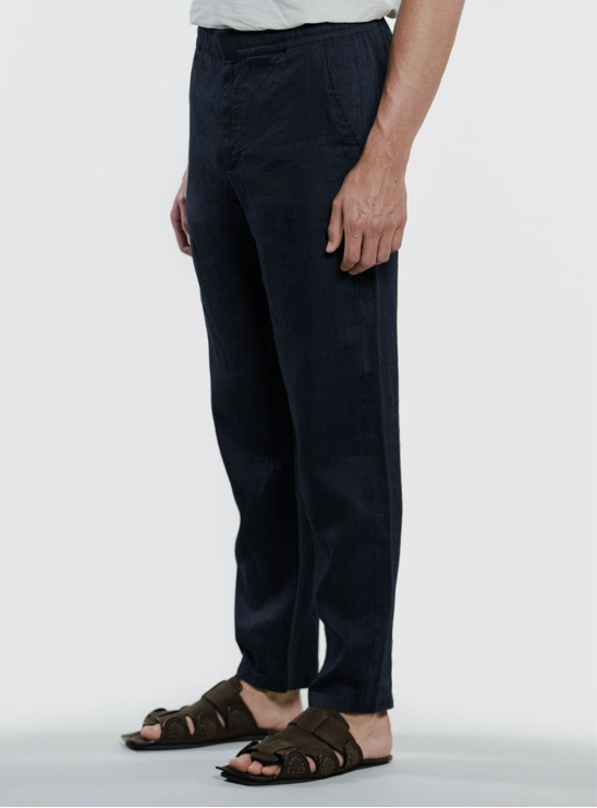 Брюки темно-синего цвета Duno