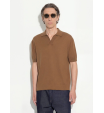 Поло Paolo Pecora коричневого цвета