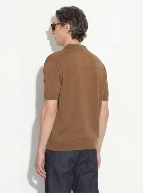 Поло Paolo Pecora коричневого цвета