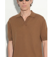 Поло Paolo Pecora коричневого цвета