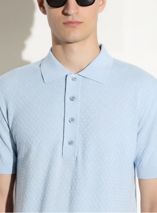 Поло Paolo Pecora голубого цвета