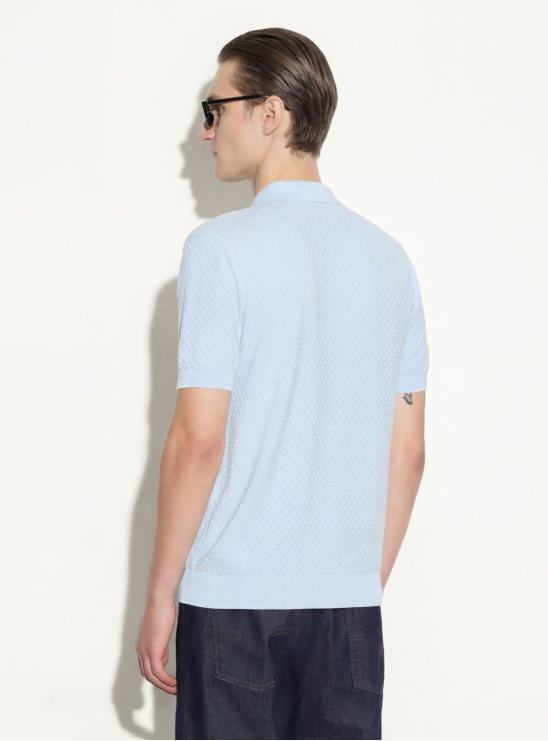 Поло Paolo Pecora голубого цвета