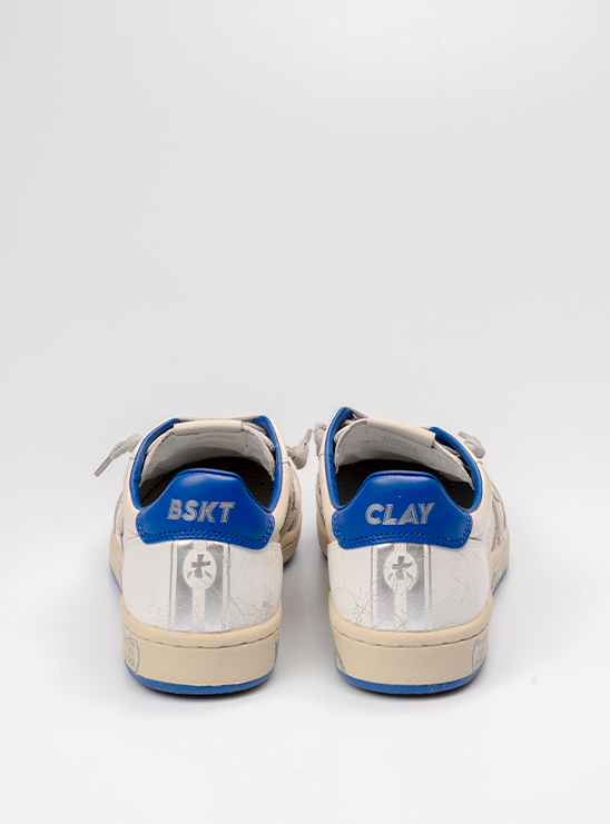 Кеды Premiata Baskt Clay 6779 молочного цвета с акцентым задником