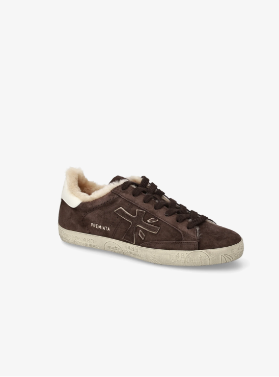 Утепленные кеды темно-коричневого цвета Premiata Steven 7897M Утепленные кеды темно-коричневого цвета Premiata Steven 7897M