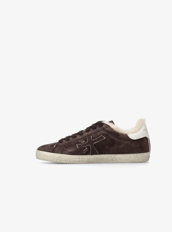 Утепленные кеды темно-коричневого цвета Premiata Steven 7897M Утепленные кеды темно-коричневого цвета Premiata Steven 7897M