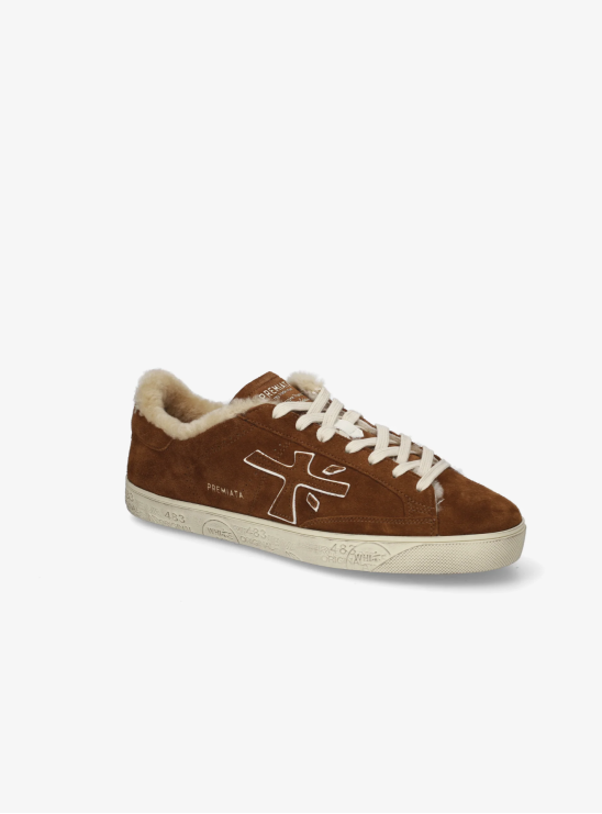 Утепленные кеды коричневого цвета Premiata Steven 7899M Утепленные кеды коричневого цвета Premiata Steven 7899M