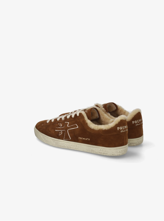 Утепленные кеды коричневого цвета Premiata Steven 7899M Утепленные кеды коричневого цвета Premiata Steven 7899M