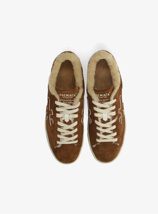 Утепленные кеды коричневого цвета Premiata Steven 7899M Утепленные кеды коричневого цвета Premiata Steven 7899M