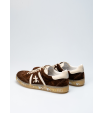 Premiata Кеды BONNIE 7341 коричневого цвета с молочными шнурками