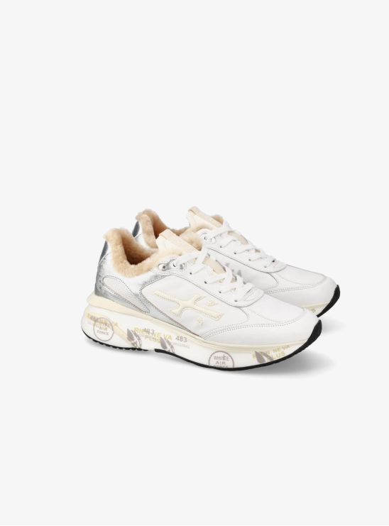 Утепленные кроссовки Premiata Moerun 7798M белого цвета из натуральной кожи