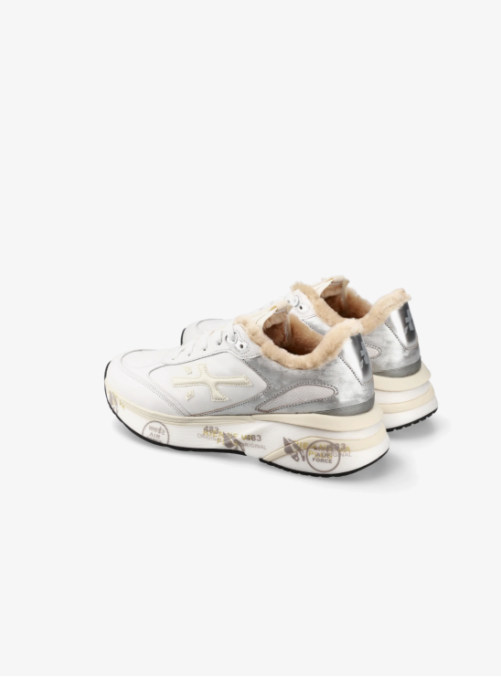 Утепленные кроссовки Premiata Moerun 7798M белого цвета из натуральной кожи